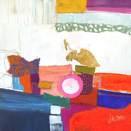 Painting Les cercles du bonheur-2 by Lau Blou | Painting