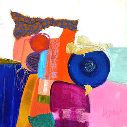 Painting Les cercles du bonheur-1 by Lau Blou | Painting