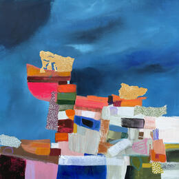 Painting Mouvement au port by Lau Blou | Painting