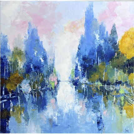 Painting Clair matin sur la berge by Dessein Pierre | Painting Figurative Oil