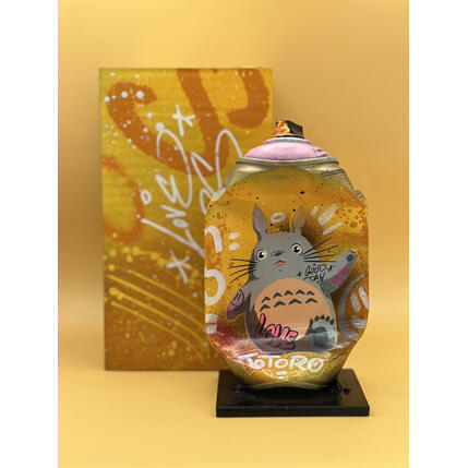 Skulptur Little Totoro von Lemoine Mael | Skulptur Pop-Art Acryl, Graffiti Pop-Ikonen