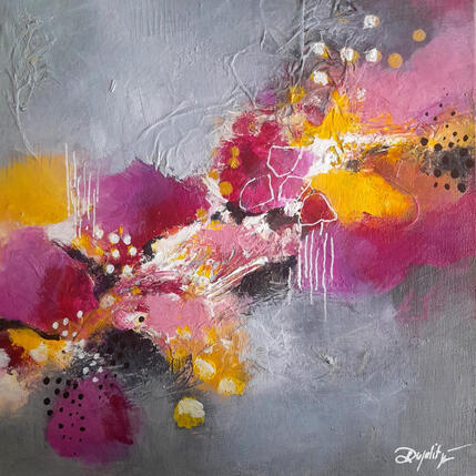 Painting Bulles de lumière by Dupetitpré Roselyne | Painting Abstract Acrylic Minimalist, Pop icons