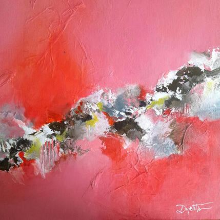 Painting De mémoire de rose by Dupetitpré Roselyne | Painting Abstract Acrylic Minimalist