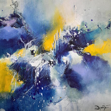 Painting La lumière & la mer by Dupetitpré Roselyne | Painting Abstract Acrylic Minimalist