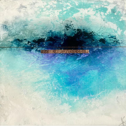 Painting Abstraction #4349 by Hévin Christian | Painting Abstract Acrylic, Oil, Pastel Minimalist