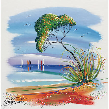 Peinture La plage au Touquet  par Fonteyne David | Tableau Figuratif Acrylique