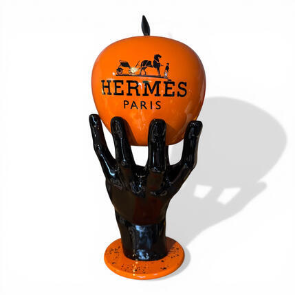 Sculpture APPLE HERMES by Le Marquis | Sculpture Figurative Acrylic Mode