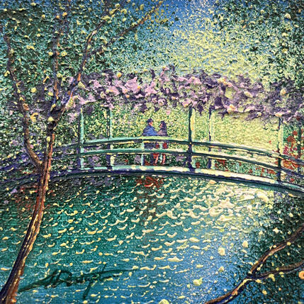 Painting Jardin de Monet by Dessapt Alan | Painting Figurative Acrylic, Oil Urban