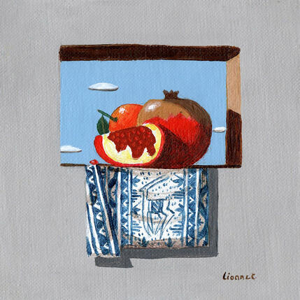 Painting Tissu à la gazelle by Lionnet Pascal | Painting Surrealism Acrylic Animals, Life style, Still-life