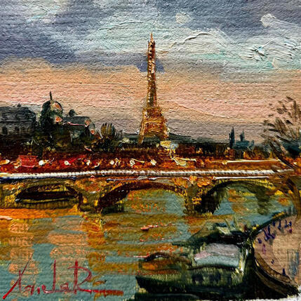 Painting Paris at Dusk by Xanlar | Painting