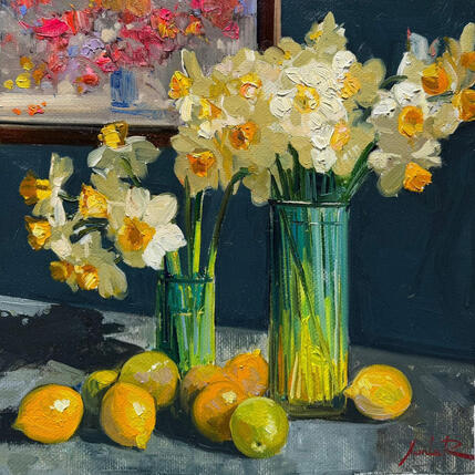 Painting Narcissus in Morning Light by Xanlar | Painting