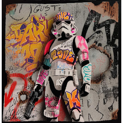 Peinture Stormtrooper par Lemoine Mael | Tableau Pop-art Acrylique, Graffiti Icones Pop