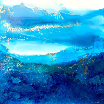 Painting 3083  Poésie Marine by Depaire Silvia | Painting Abstract Acrylic
