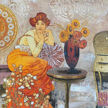 Gemälde Quand Mucha rencontre Cézanne  von Romanelli Karine | Gemälde