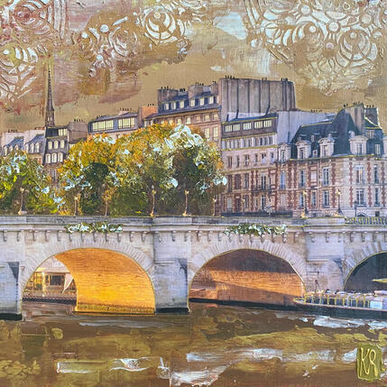 Gemälde Paris les quais  von Romanelli Karine | Gemälde