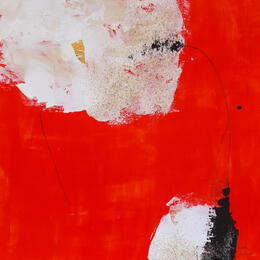 Painting abstract red B 157 by Wilms Hilde | Painting