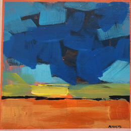 Painting Staying With the Storm by Kivisto Jamie | Painting Abstract Acrylic Landscapes