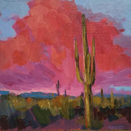 Painting Afterglow by Kivisto Jamie | Painting Abstract Acrylic Landscapes