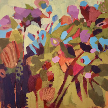 Peinture Dance in the Garden par Kivisto Jamie | Tableau Matiérisme Acrylique Nature