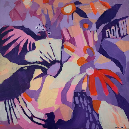 Painting Retro Bloom by Kivisto Jamie | Painting