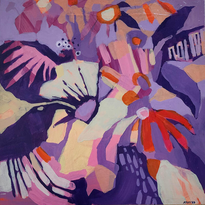 Painting Retro Bloom by Kivisto Jamie | Painting