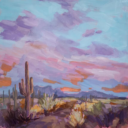 Peinture Electric Dusk par Kivisto Jamie | Tableau Impressionnisme Acrylique Nature