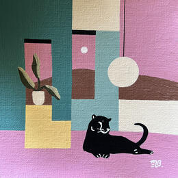 Peinture Dreaming of Pink par Birsak Mariah | Tableau