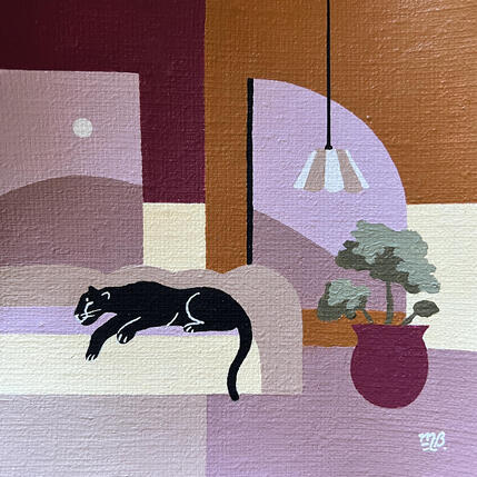 Painting Resting in Pink by Birsak Mariah | Painting