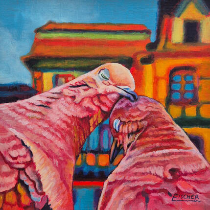 Painting Tendresse alsacienne by Emma Fischer | Painting