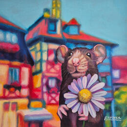 Peinture Le galant alsacien  par Emma Fischer | Tableau