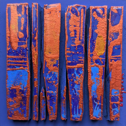 Gemälde Bc8 street bleu cuivre von Langeron Luc | Gemälde