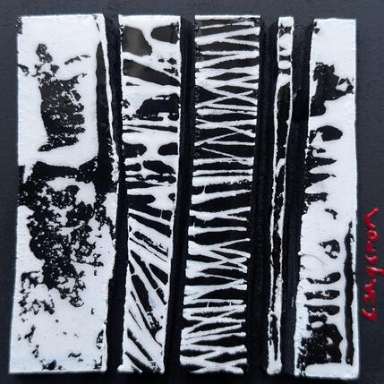 Gemälde Bc5 noir blanc von Langeron Luc | Gemälde