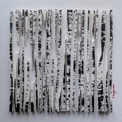 Gemälde Bc25 noir blanc von Langeron Luc | Gemälde