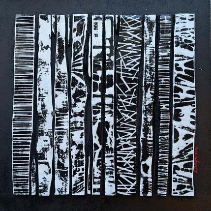 Gemälde Bc14 noir blanc von Langeron Luc | Gemälde