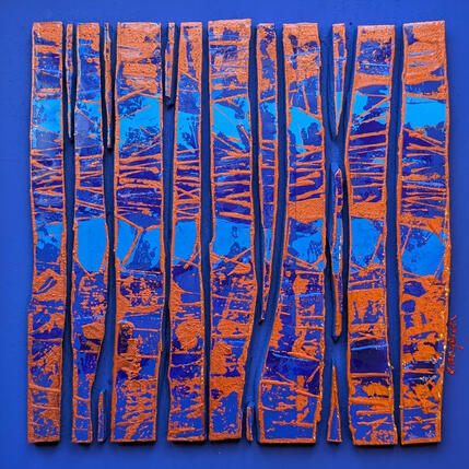 Gemälde Bc13 street bleu cuivre von Langeron Luc | Gemälde