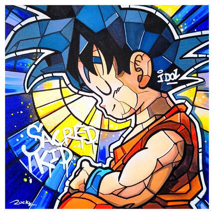 Peinture Sacred kid par Rocky Chaplin | Tableau