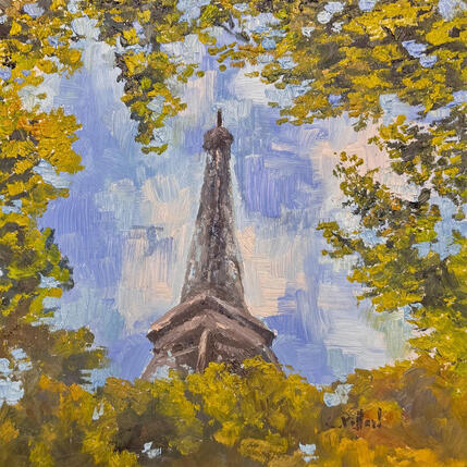 Painting Tour Eiffel #3 by Piffard Cédric | Painting Figurative Oil Architecture, Life style, Pop icons, Urban