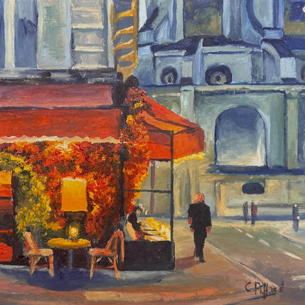 Painting Lueur de l'angle by Piffard Cédric | Painting Figurative Oil Architecture, Life style, Pop icons, Urban