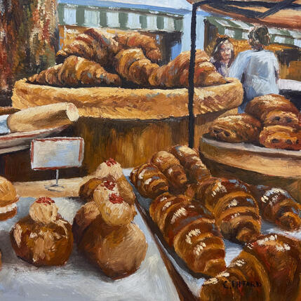 Painting Pur beurre by Piffard Cédric | Painting Figurative Oil Architecture, Life style, Urban