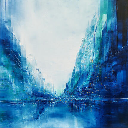 Painting Blue element  by Levesque Emmanuelle | Painting  Oil