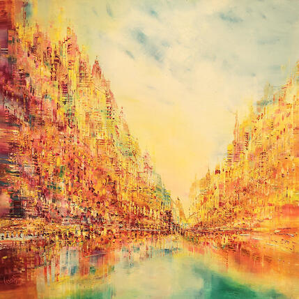 Painting Catie part en vacances by Levesque Emmanuelle | Painting Oil