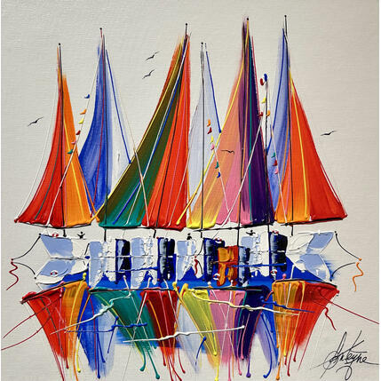 Gemälde La mer et la vie en couleurs von Fonteyne David | Gemälde Figurativ Acryl