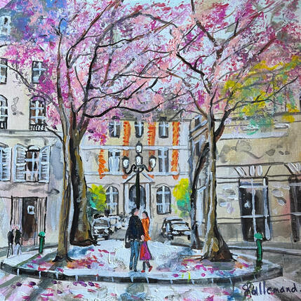 Painting Place Furstemberg au Printemps by Lallemand Yves | Painting