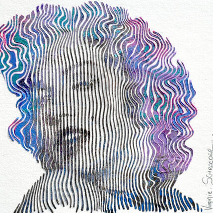 Peinture MARYLIN MONROE LE MURMURE D'UNE ICÔNE par Schroeder Virginie | Tableau Pop-art Acrylique Icones Pop