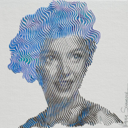 Peinture MARYLIN ETOILE FRAGILE SOUS LES PROJECTEURS par Schroeder Virginie | Tableau Pop-art Acrylique Icones Pop