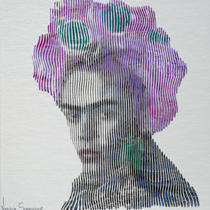 Peinture FRIDA LA COULEUR DE MES CICATRICES par Schroeder Virginie | Tableau Pop-art Acrylique Icones Pop