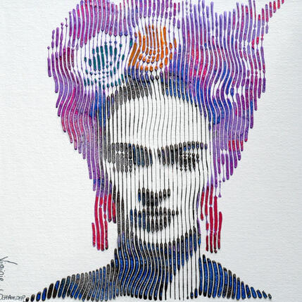 Peinture FRIDA KHALO RACINE D'ÂME ET D'EPINES par Schroeder Virginie | Tableau Pop-art Acrylique Icones Pop