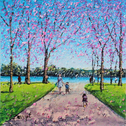 Pintura Dimanche avec maman por Dessapt Elika | Pintura