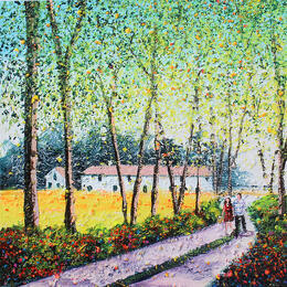 Pintura En amoureux à la campagne por Dessapt Elika | Pintura