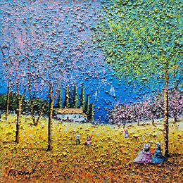 Peinture Fenêtre sur le Sud par Dessapt Elika | Tableau